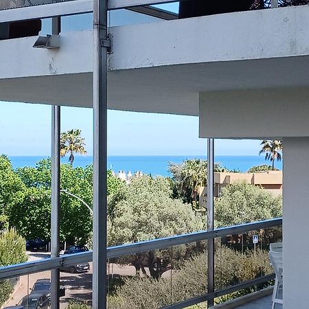 Juan Les Pins Tanit Studio Climatise Vue Sur Mer Piscine Antibes Bagian luar foto